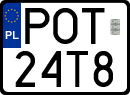 License plates of Poland, Special vehicles and motorcycles