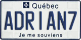 Quebec, Vanity Plates