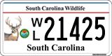 South Carolina, Specialty plates (A12345 / AB12345)