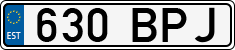 License plate of Estonia, Regular car plates