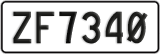 License plate of New Zealand, AB1(234)