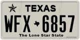 Texas, Regular plates (2012) (АBC-1234)