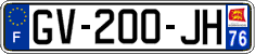 French license plate, SIV (ordinary)