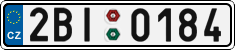License plate of the Czech Republic, Cars (2001)