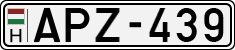 license plates of Hungary, Cars (1990)