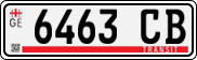 License plate of Georgia, Export transit plates