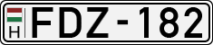 license plates of Hungary, Cars (1990)