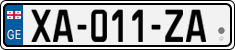 License plate of Georgia, Cars (2014)