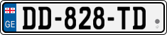 License plate of Georgia, Cars (2014)
