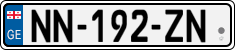 License plate of Georgia, Cars (2014)