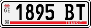 License plate of Georgia, Export transit plates