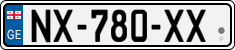 License plate of Georgia, Cars (2014)