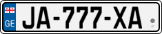 License plate of Georgia, Cars (2014)