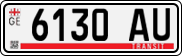 License plate of Georgia, Export transit plates