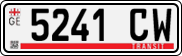 License plate of Georgia, Export transit plates