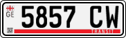 License plate of Georgia, Export transit plates
