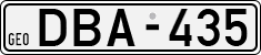License plate of Georgia, Cars (1993)