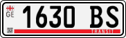 License plate of Georgia, Export transit plates