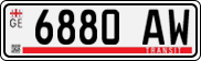 License plate of Georgia, Export transit plates