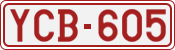 License plate of Belgium, 1951 year system