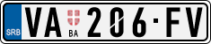 License plate of Serbia, Cars