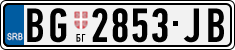 License plate of Serbia, Cars
