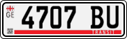 License plate of Georgia, Export transit plates