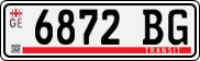 License plate of Georgia, Export transit plates