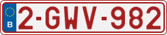 License plate of Belgium, Regular plates (2010)