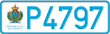 License plate of San Marino, Cars (A1234)