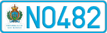 License plate of San Marino, Cars (A1234)