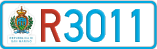 License plate of San Marino, Trailers (1234)