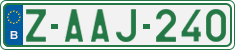 License plate of Belgium, Regular plates (2010)