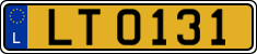 License plate of Luxembourg, 2003 year system