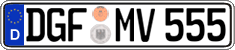 German license plate, Regular plates