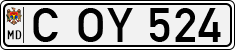 License plate of Moldova, Cars (1992)