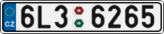 License plate of the Czech Republic, Cars (2001)