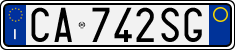 License plate of Italy, Cars (1994 year series)