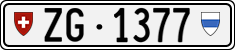License plate of Switzerland, Cars