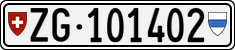 License plate of Switzerland, Cars