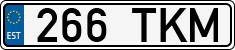 License plate of Estonia, Regular car plates