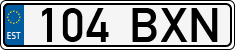 License plate of Estonia, Regular car plates