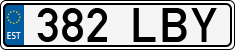 License plate of Estonia, Regular car plates