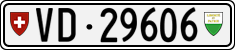 License plate of Switzerland, Cars