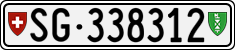 License plate of Switzerland, Cars