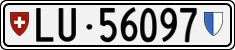 License plate of Switzerland, Cars