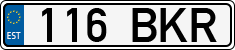 License plate of Estonia, Regular car plates