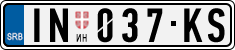License plate of Serbia, Cars