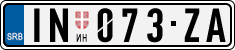 License plate of Serbia, Cars