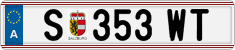License plate of Austria, Regular plates